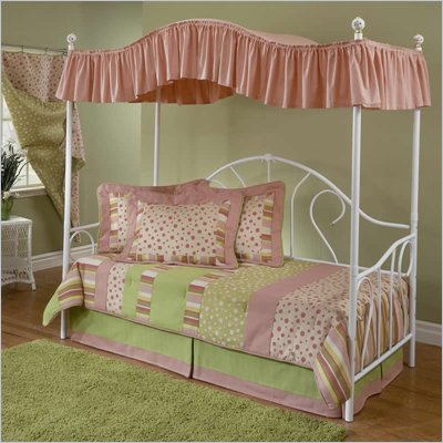 Hillsdale Bristol Girls Canopy Metal Daybed in White Finish