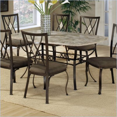 Hillsdale Brookside Stone Top Rectangular Casual Dining Table