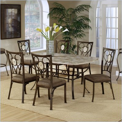 Hillsdale Brookside 5 Piece Rectangular Dining Table Set with Oval Back Chairs