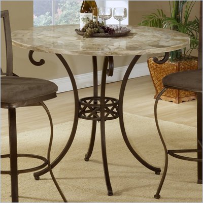 Hillsdale Brookside Counter Height Dining Table in Brown Finish