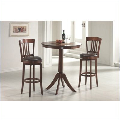 Hillsdale Canton 3 Piece Brown Counter Height Bar Set