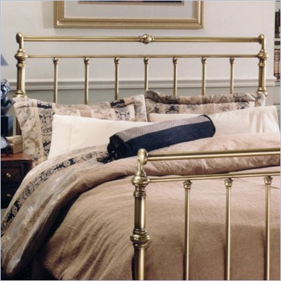 Hillsdale Charleston Metal Headboard in Antique Brass