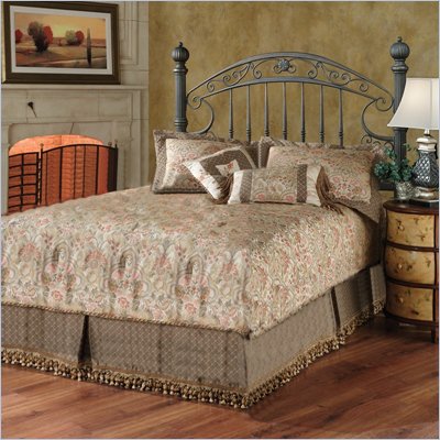Hillsdale Chesapeake Metal Low Profile Bed in Antique Black Gold Finish