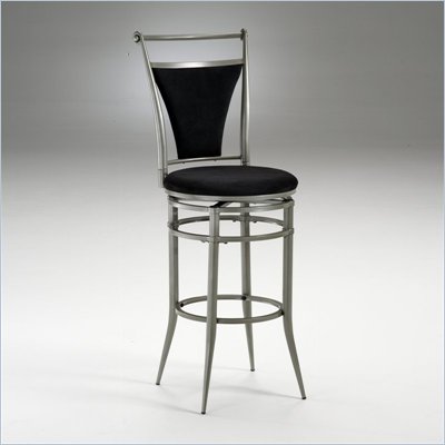 Hillsdale Cierra Pewter 26 Inch Counter Height Swivel Bar Stool