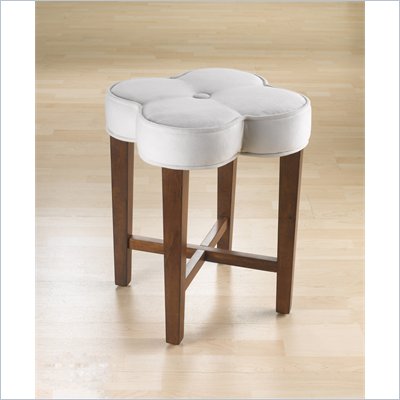 Hillsdale Clover Vanity Stool in Cherry