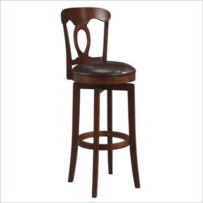Hillsdale Corsica Brown Swivel Counter Stool with Vinyl Seat