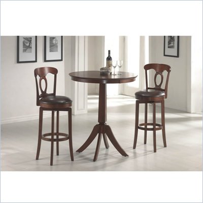 Hillsdale Corsica 3 Piece Brown Counter Height Bar Set