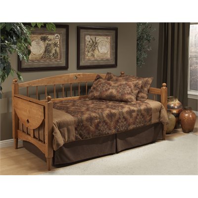 Hillsdale Dalton Daybed in Medium Oak Finish with Roll-Out Trundle