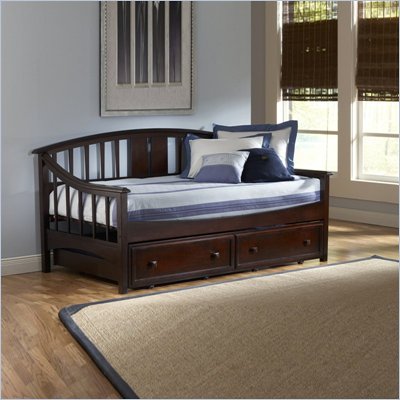 Hillsdale Alexander Daybed With Trundle Drawer in Deep Brown Finish