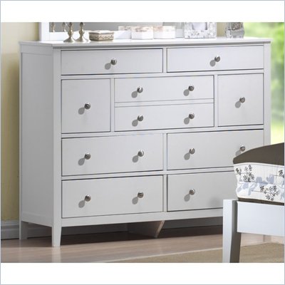 Hillsdale Dio Dresser in White Finish