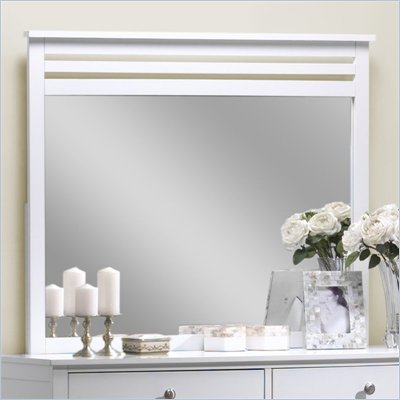 Hillsdale Dio Wood Mirror in White Finish