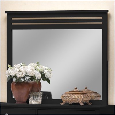 Hillsdale Dio Wood Mirror in Black Finish