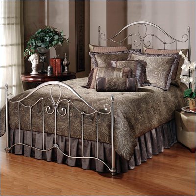 Hillsdale Doheny Metal Panel Bed in Antique Pewter Finish