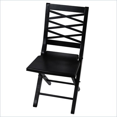 Hillsdale Eastside Folding Chair in Black Honey