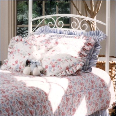 Hillsdale Emily Metal Headboard in White Powder Coat Finish