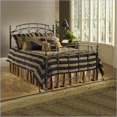 Hillsdale Ennis Metal Poster Bed in Black Gold Finish