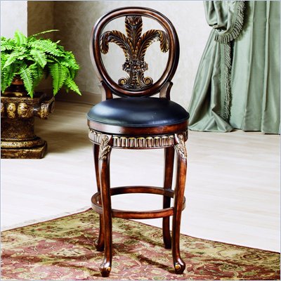 Hillsdale Fleur De Lis 25 Inch Counter Height Swivel Bar Stool