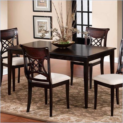 Hillsdale Glenmary Formal Dining Table in Distressed Dark Cherry Finish
