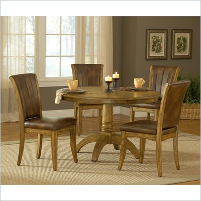 Hillsdale Grand Bay 5 Piece Round Dining Set in Medium Oak