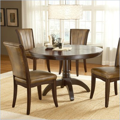 Hillsdale Grand Bay Round Pedestal Dining Table in Cherry Finish