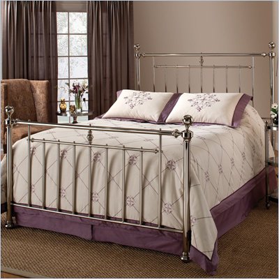 Hillsdale Holland Metal Panel Bed in Nickel Finish