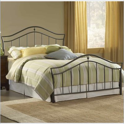 Hillsdale Imperial Metal Panel Bed in Black Finish