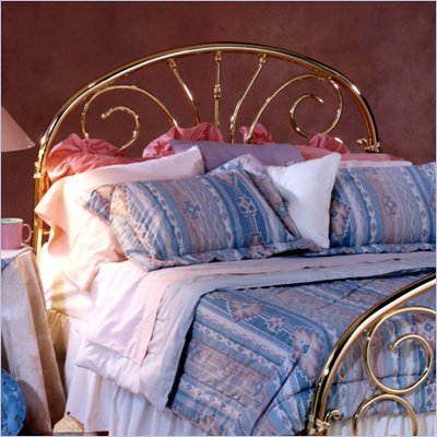 Hillsdale Jackson Metal Headboard in Classic Brass