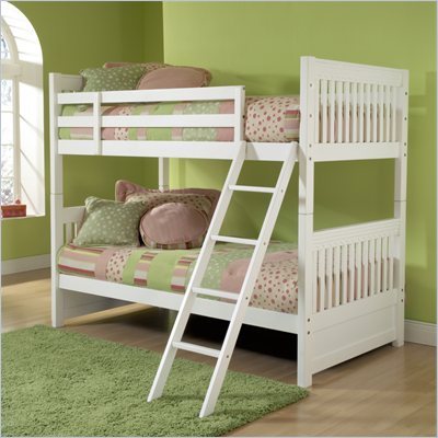 Hillsdale Lauren Twin over Twin Bunk Bed in White