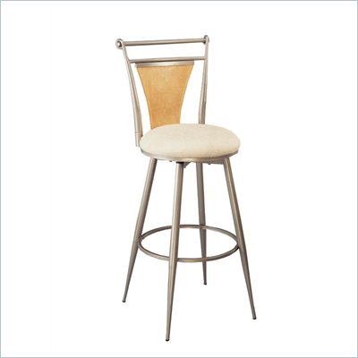 Hillsdale London 24" Swivel Metal Counter Stool in Champagne