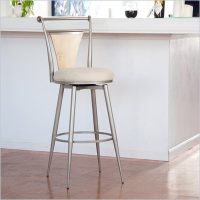 Hillsdale London 30" Swivel Metal Bar Stool in Champagne