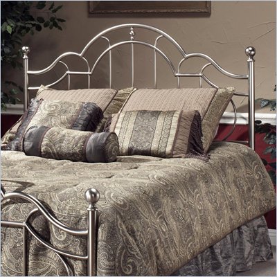 Hillsdale Mableton Metal Headboard in Brushed Silver