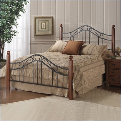 Hillsdale Madison Metal Poster Bed in Black