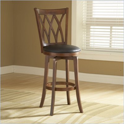 Hillsdale Mansfield 30" Swivel Bar Stool in Brown Cherry