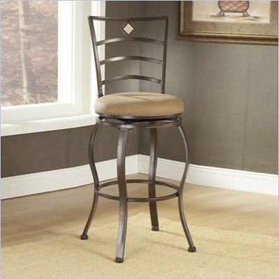 Hillsdale Marin 30 Inch Swivel Bar Stool in Powder Coated Brown
