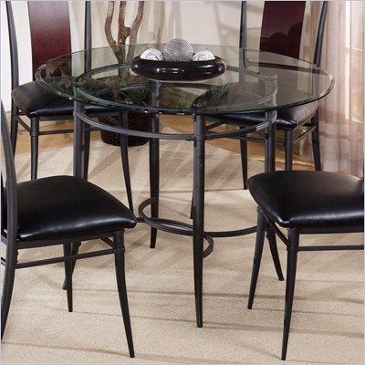 Hillsdale Mid-Town Round Dinette Table in Black Finish