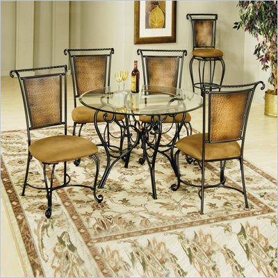 Dinette Table Sets on Hillsdale Milan 5 Piece Round Dining Table Set   4527ctbcg44