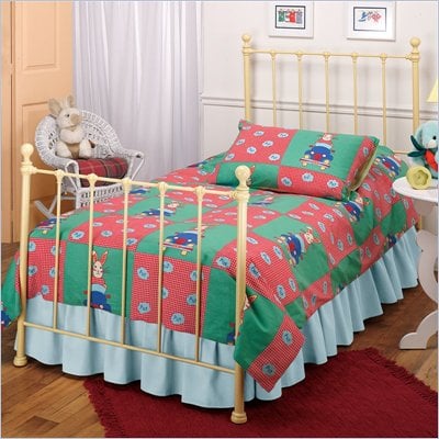 Hillsdale Molly Kids Twin Metal Panel Bed in Yellow