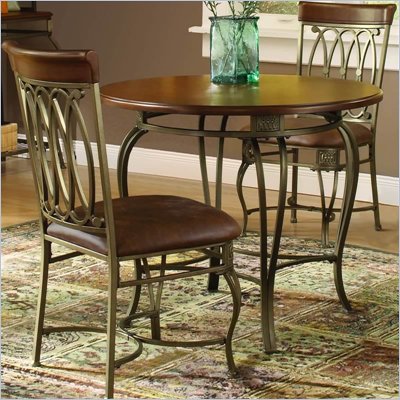 Hillsdale Montello Dining Side Chair in Distressed Brown Finish (Set of 2)