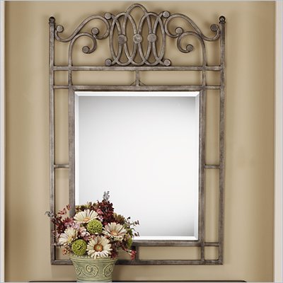 Hillsdale Montello Console Mirror in Old Steel Finish