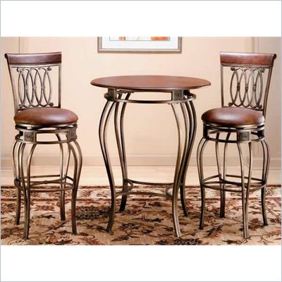 Hillsdale Montello Pub Table and 2 Bar Stools Bistro Set