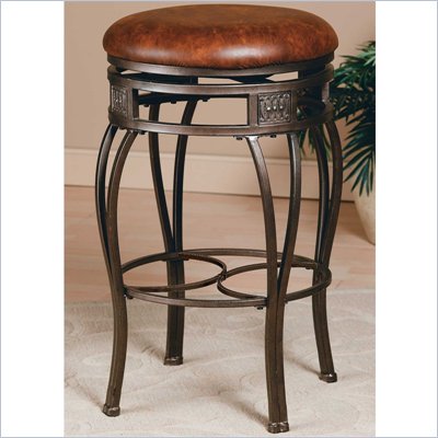 Hillsdale Montello 26 Inch Swivel Faux Leather Counter Stool