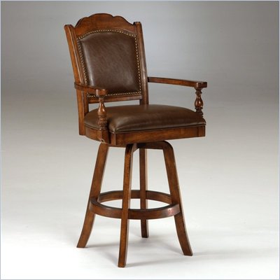 Hillsdale Nassau 30 Inch Swivel Leather Bar Stool