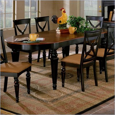Hillsdale Northern Heights Casual Dining Table in Black and Cherry