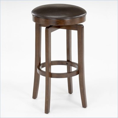 Hillsdale O'Shea 25" Backless Swivel Counter Stool in Brown Cherry