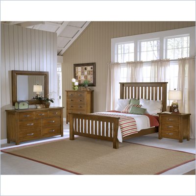 Hillsdale Outback 4 Piece Bedroom Set with Dresser in Chestnut