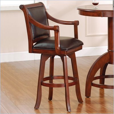 Hillsdale Palm Springs 30" Swivel Bar Stool in Medium Brown Cherry