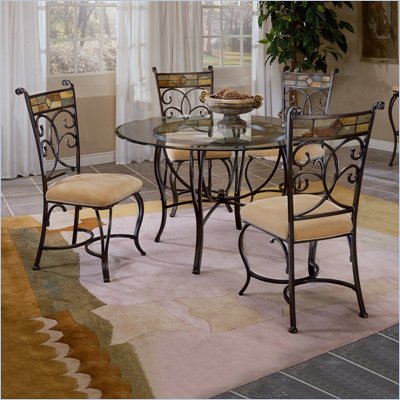  Kitchen Table Sets on Hillsdale Pompei 5 Piece Round Dining Table Set   4442dtbc