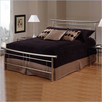 Hillsdale Soho Metal Panel Bed in Brushed Nickel Finish