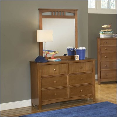 Hillsdale Taylor Falls Dresser and Mirror Set in Pine Finish