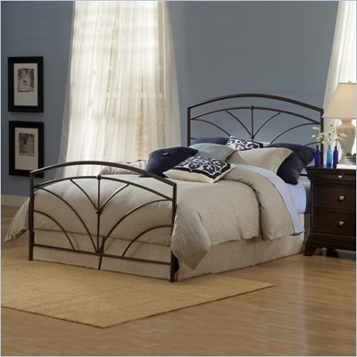 Hillsdale Thompson Metal Panel Bed in Bronze